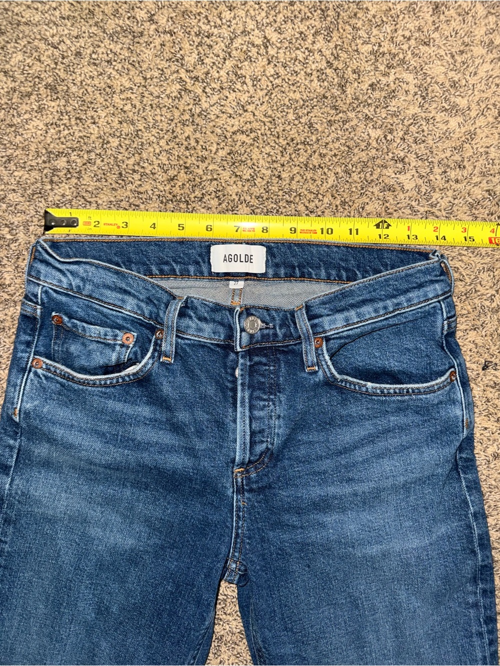 AGOLDE Cocktail Ankle Jeans Women’s Size 27 Medium Wash Mid Rise Slim Straight - Picture 5 of 10